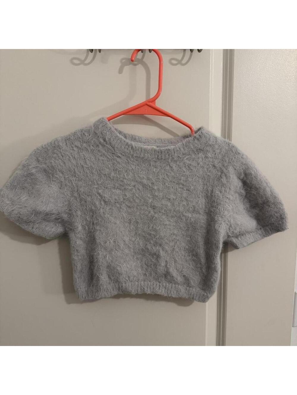 Women's Grey Crop-top